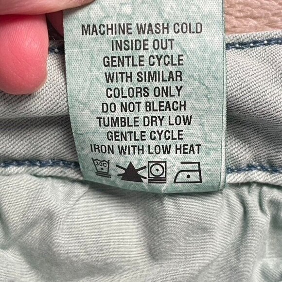 Anthropologie Level 99 Jeans Women 27 Mint Lily Roll Up Crop Mid Rise Distressed - Picture 13 of 14